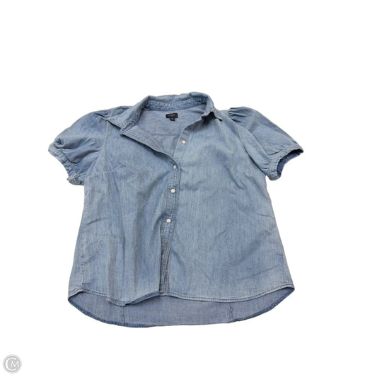 Top Short Sleeve By J. Crew In Blue Denim, Size: L