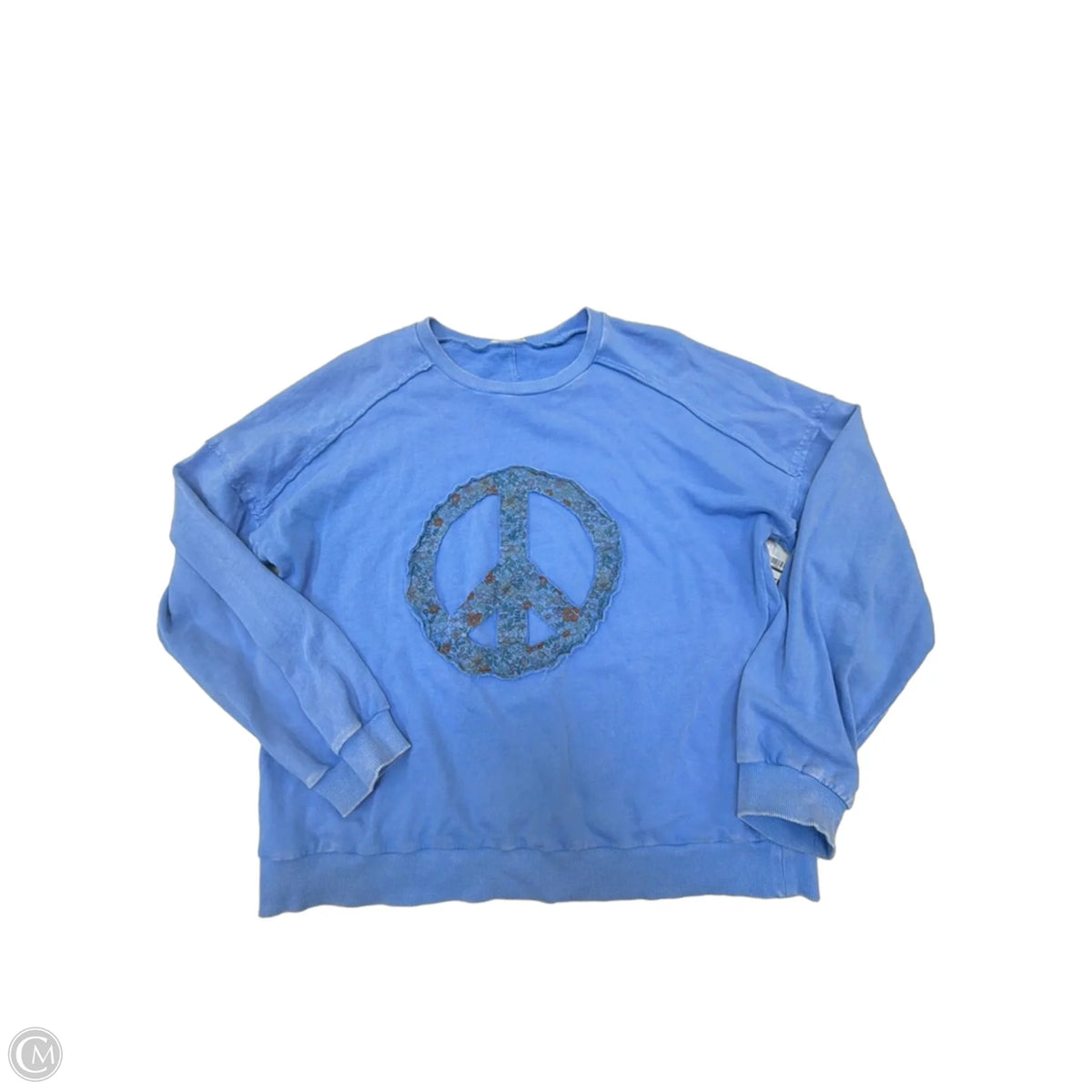 Top Long Sleeve By Easel In Blue, Size: M