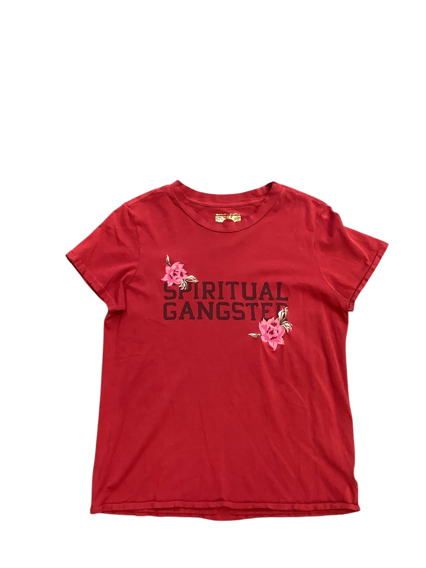 Top Short Sleeve Basic By Spiritual Gangster In Red, Size: M