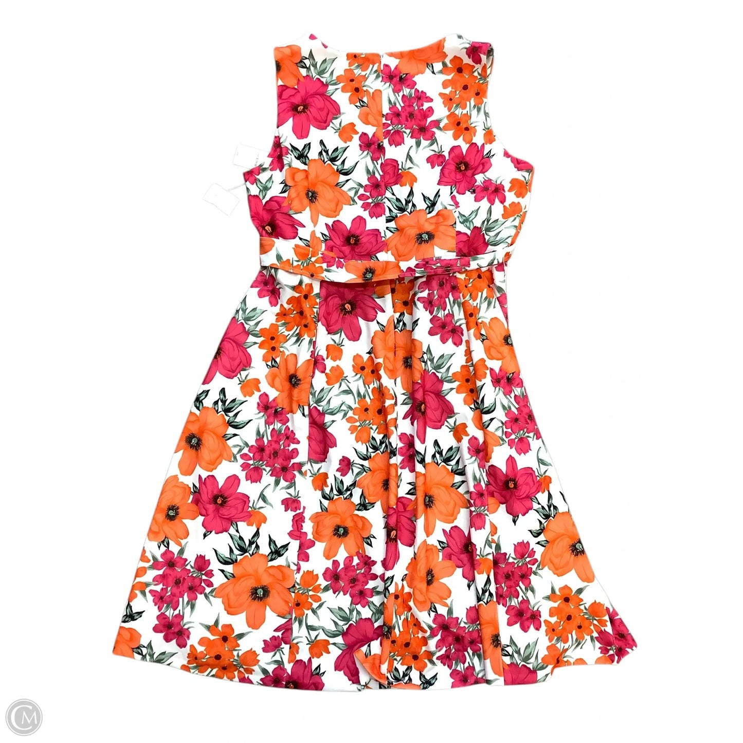 Dress Casual Midi By Calvin Klein In Orange & Pink, Size: 18W