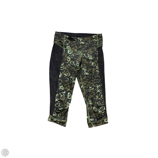 Athletic Leggings By Lululemon In Black & Green, Size: 4