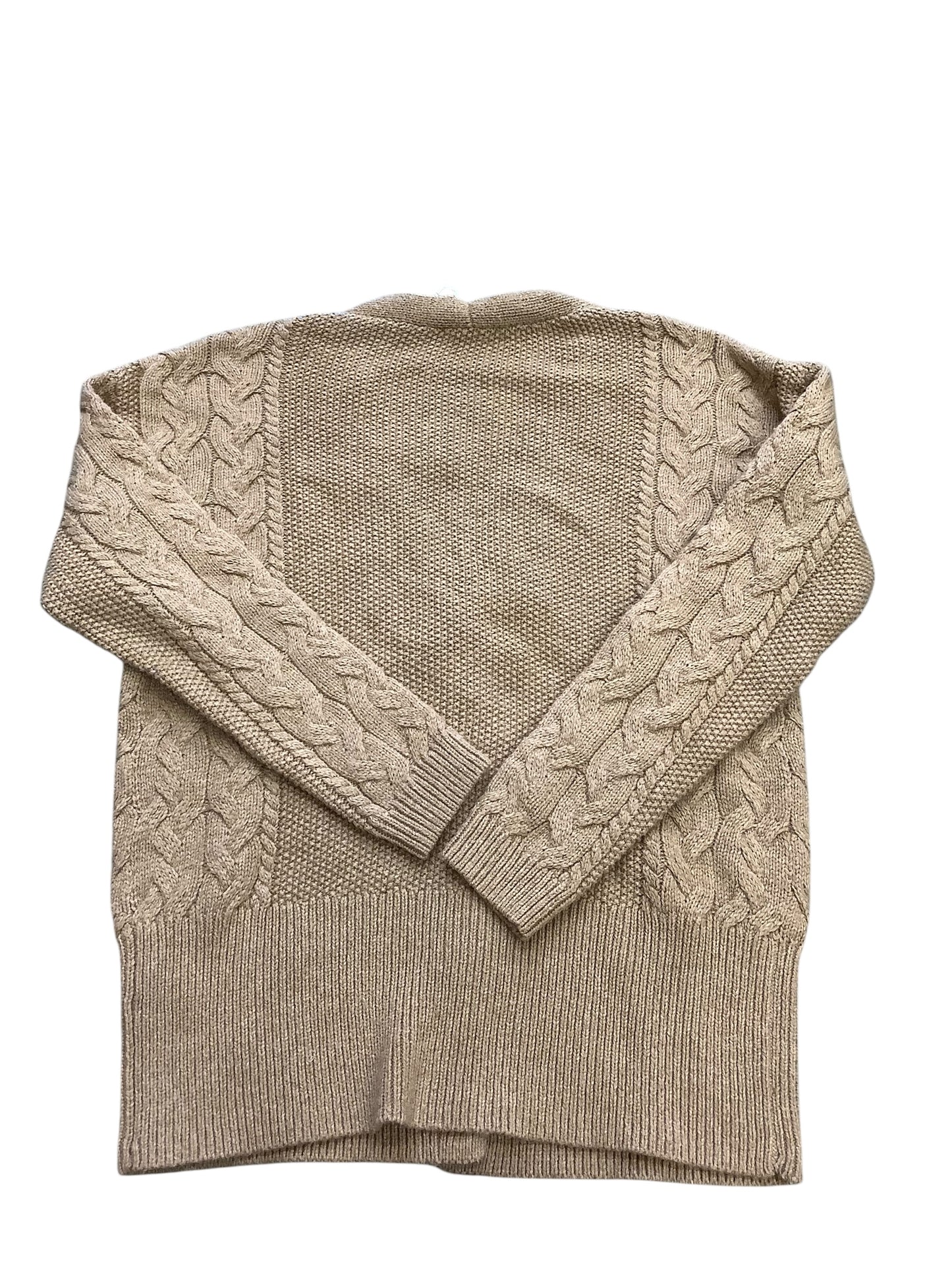 Sweater Cardigan By Clothes Mentor In Tan, Size: S