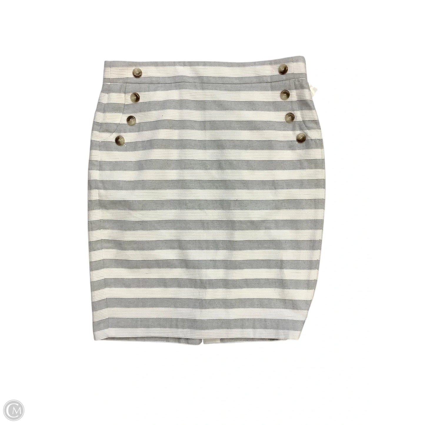 Skirt Mini & Short By Loft In Grey & White, Size: 14