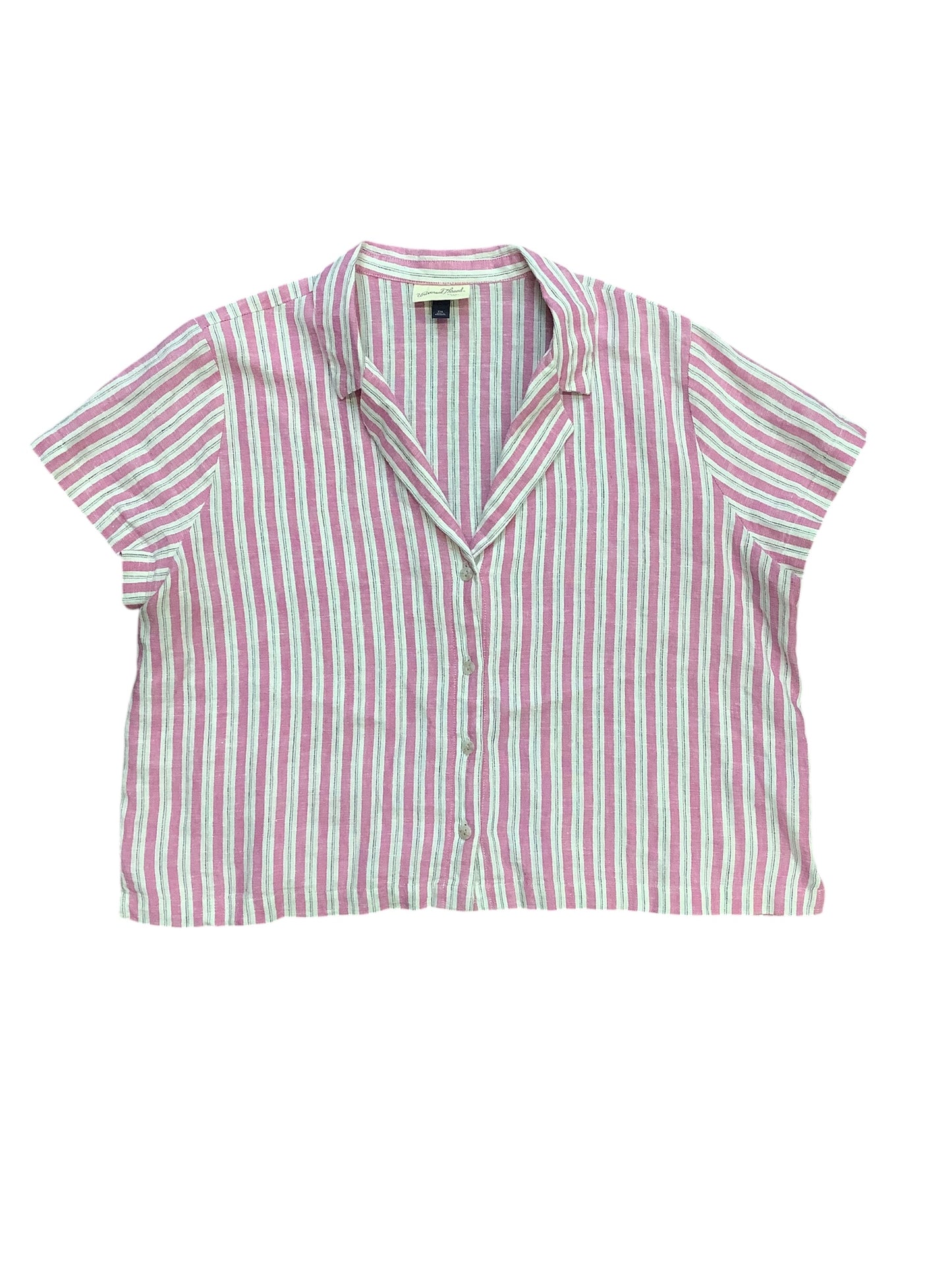 Top Short Sleeve Basic By Universal Thread In Striped Pattern, Size: 2x