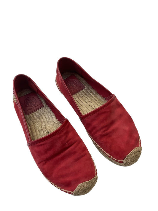 Red Shoes Flats Tory Burch, Size 7