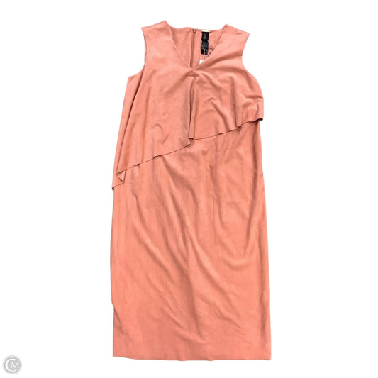 Dress Casual Midi By Chicos In Peach, Size: M