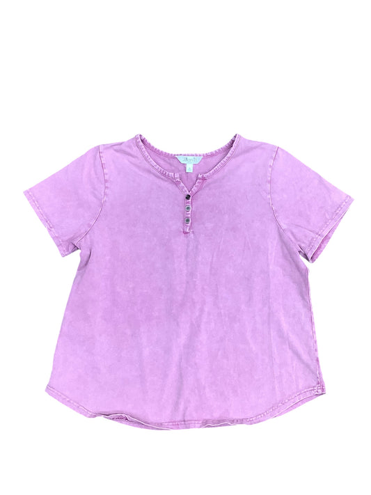 Top Short Sleeve Basic By Clothes Mentor In Purple, Size: LP