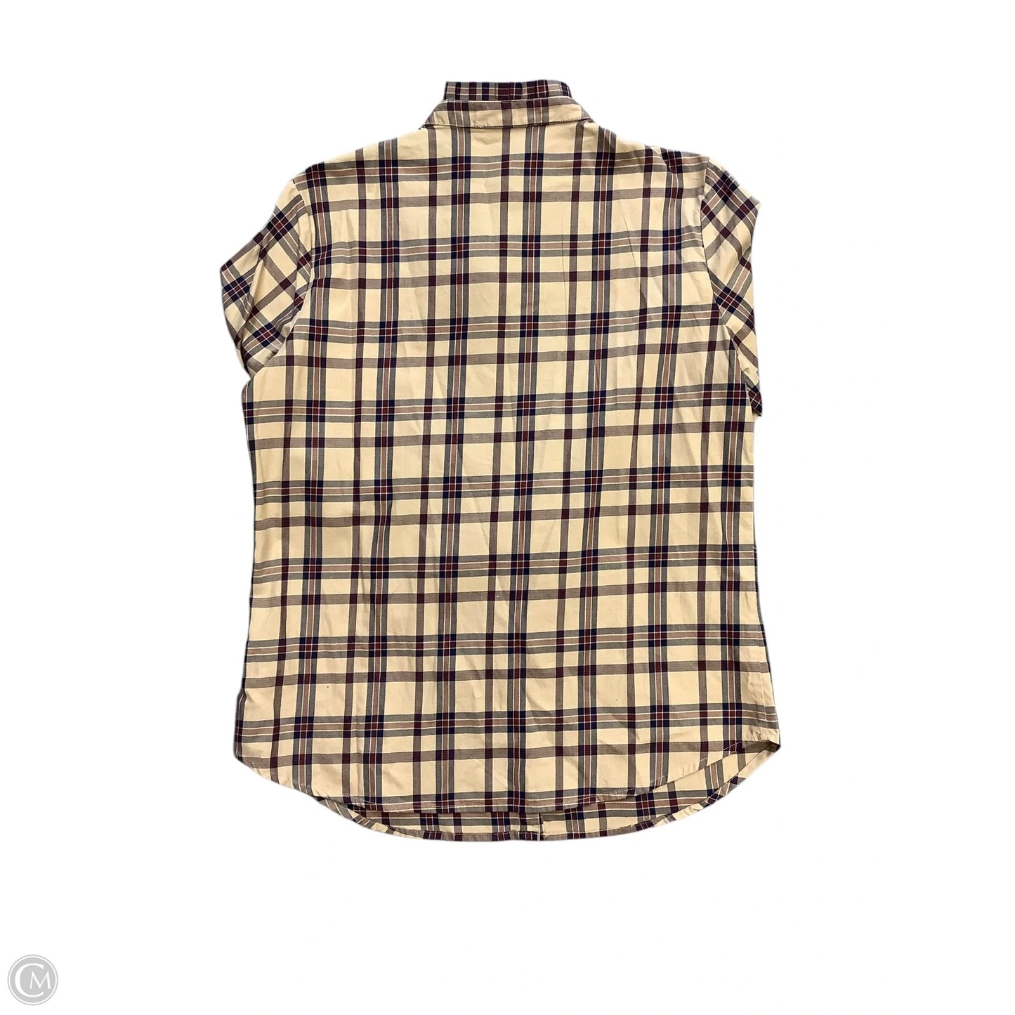Blouse Long Sleeve By Nili Lotan In Brown & Red, Size: L