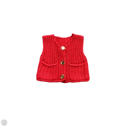 Vest Sweater By Clothes Mentor In Red, Size: M