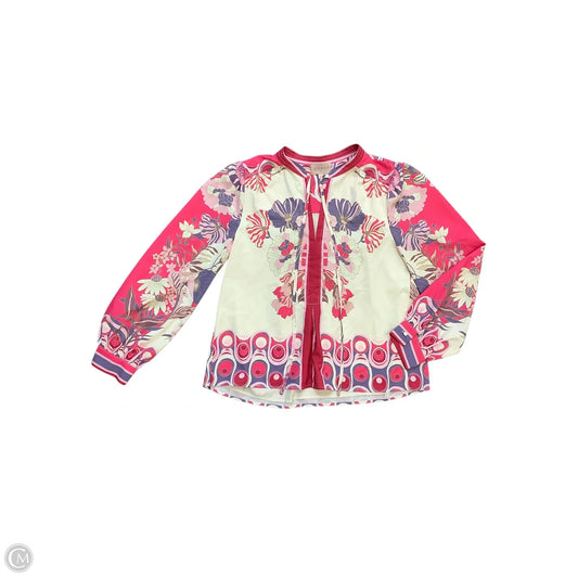 Blouse Long Sleeve By Cma In Pink, Size: S