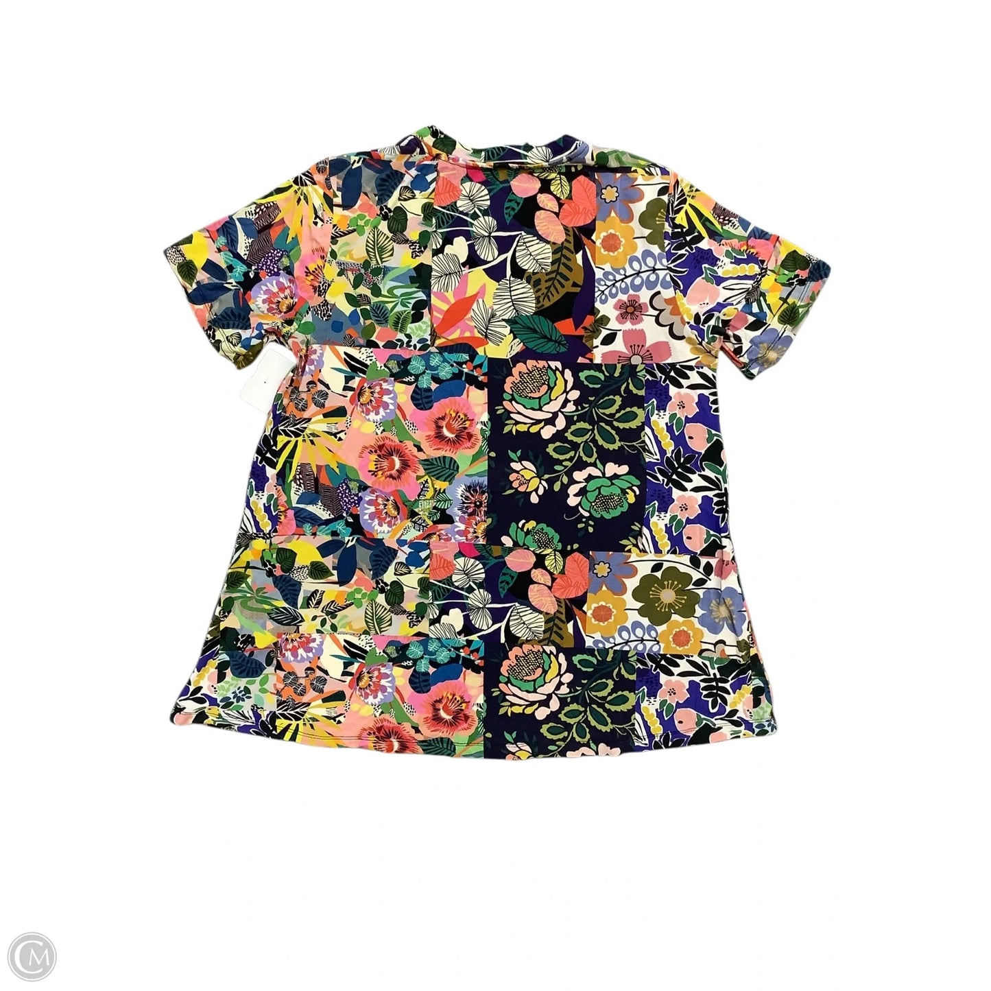 Blouse Short Sleeve By Johnny Was In Multi-colored