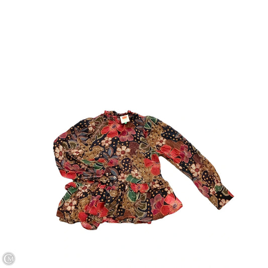 Blouse Long Sleeve By Farm Rio In Multi-colored, Size: S