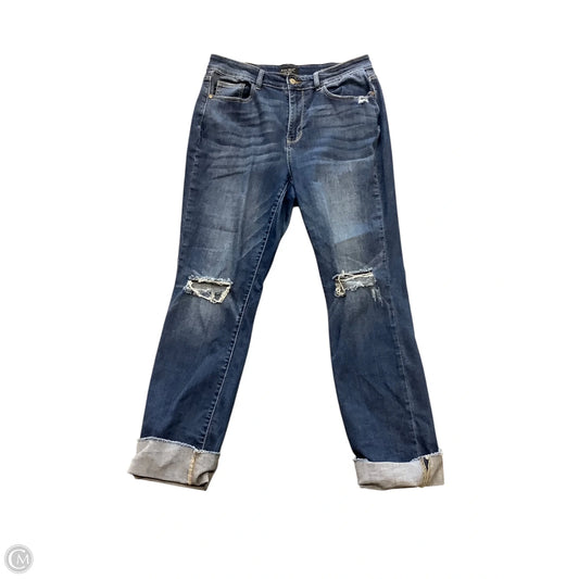 Jeans Straight By Judy Blue In Blue Denim, Size: 14