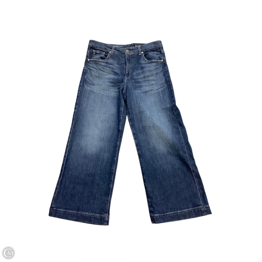 Jeans Wide Leg By Ag Jeans In Blue Denim, Size: 12