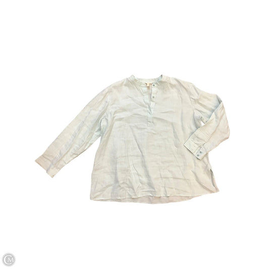 Blouse Long Sleeve By Eileen Fisher In Teal, Size: Xl