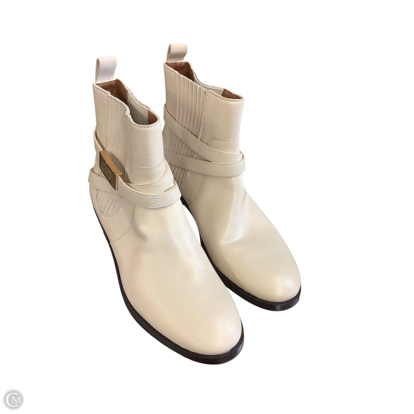 Boots Designer By Tory Burch In Cream, Size: 10