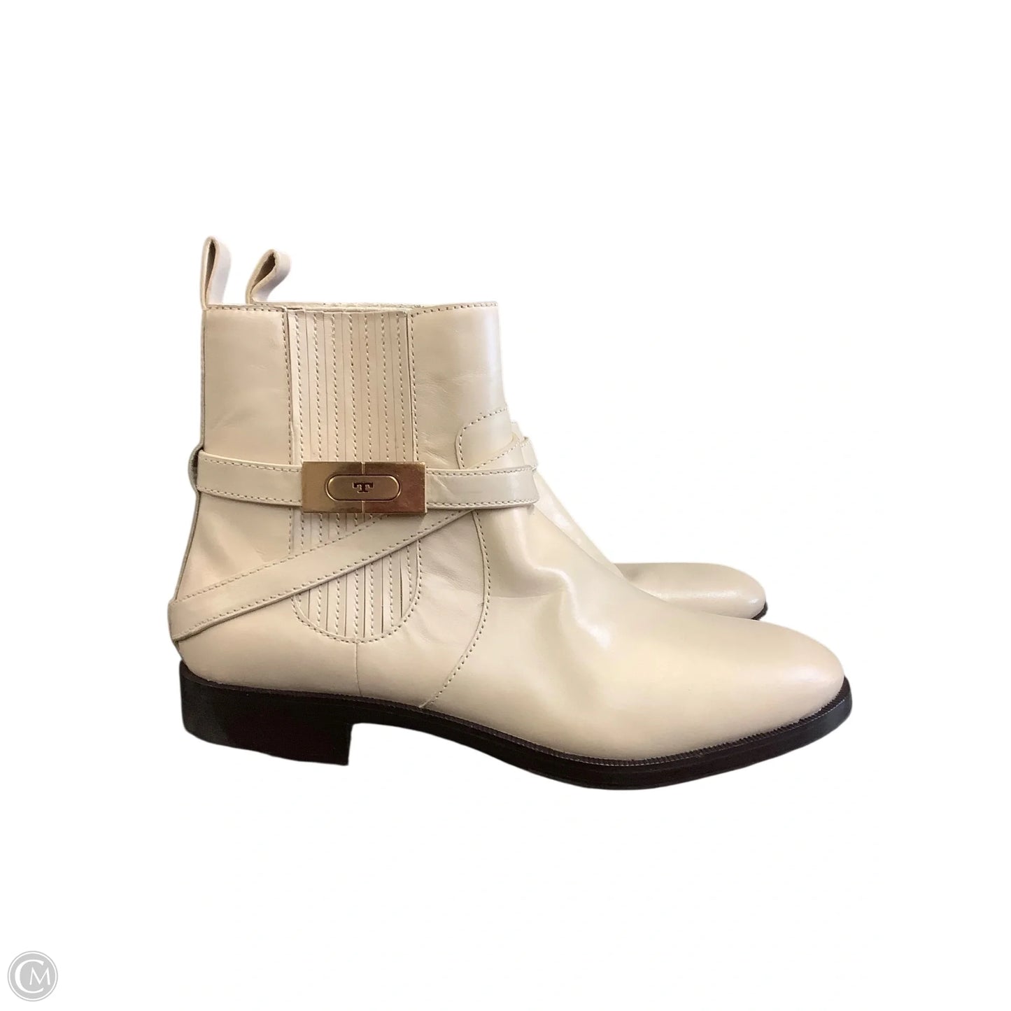 Boots Designer By Tory Burch In Cream, Size: 10