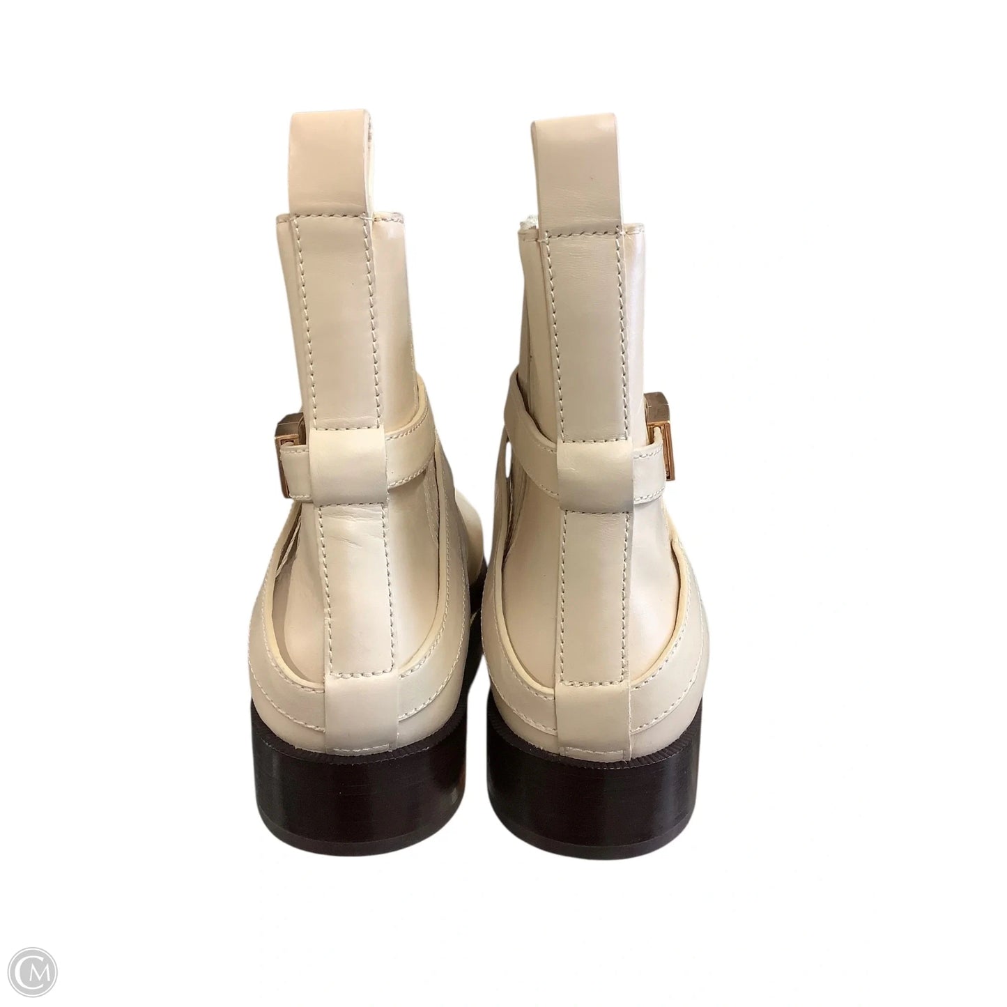 Boots Designer By Tory Burch In Cream, Size: 10