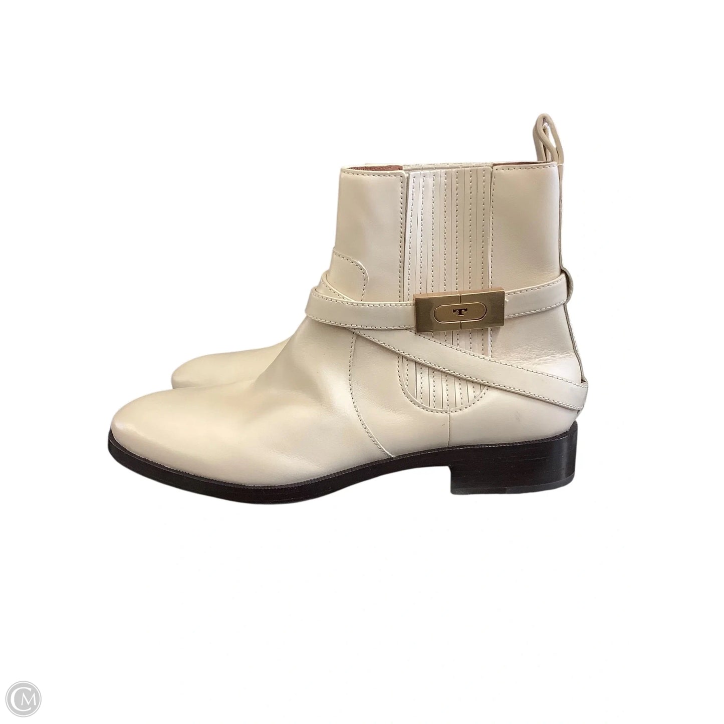 Boots Designer By Tory Burch In Cream, Size: 10