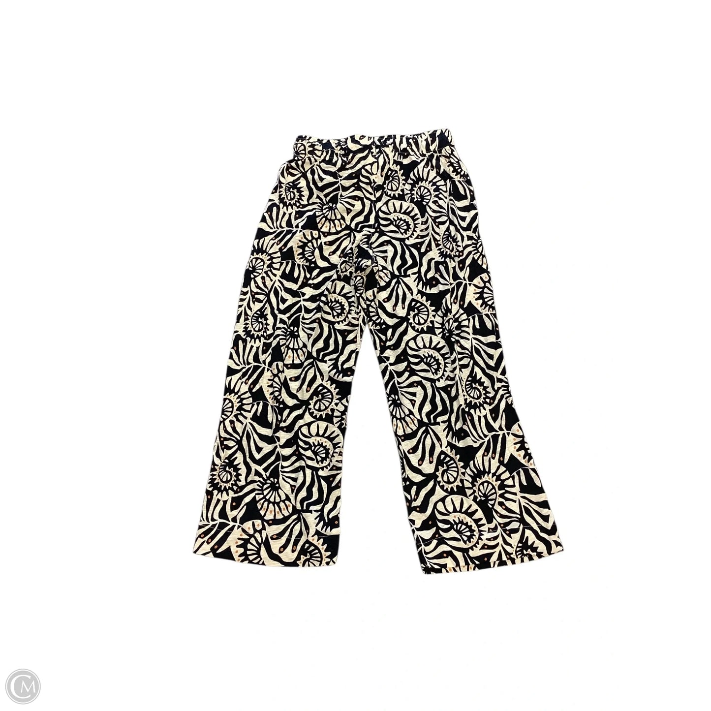 Pants Set 2pc By Nicole Miller In Black & Cream, Size: M