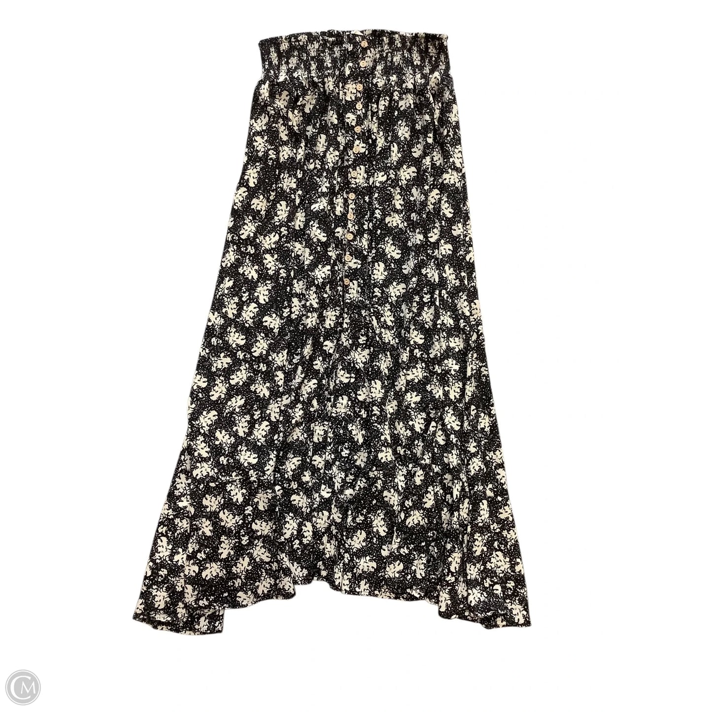 Skirt Maxi By Promesa In Black & Cream, Size: L