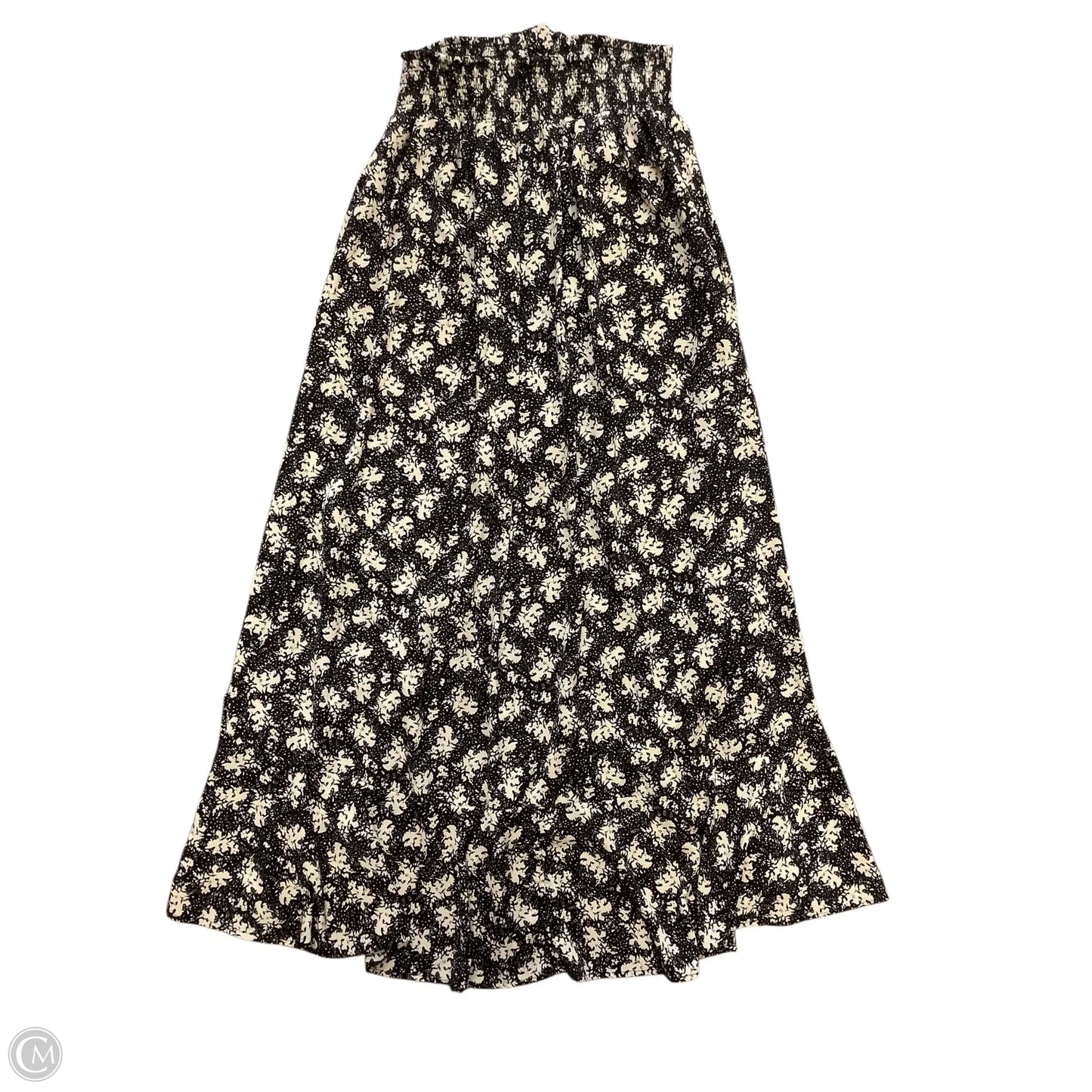 Skirt Maxi By Promesa In Black & Cream, Size: L