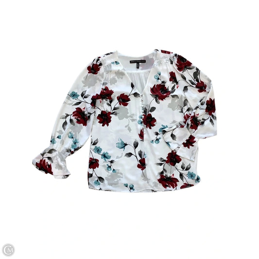 Blouse Long Sleeve By White House Black Market In White, Size: Mp