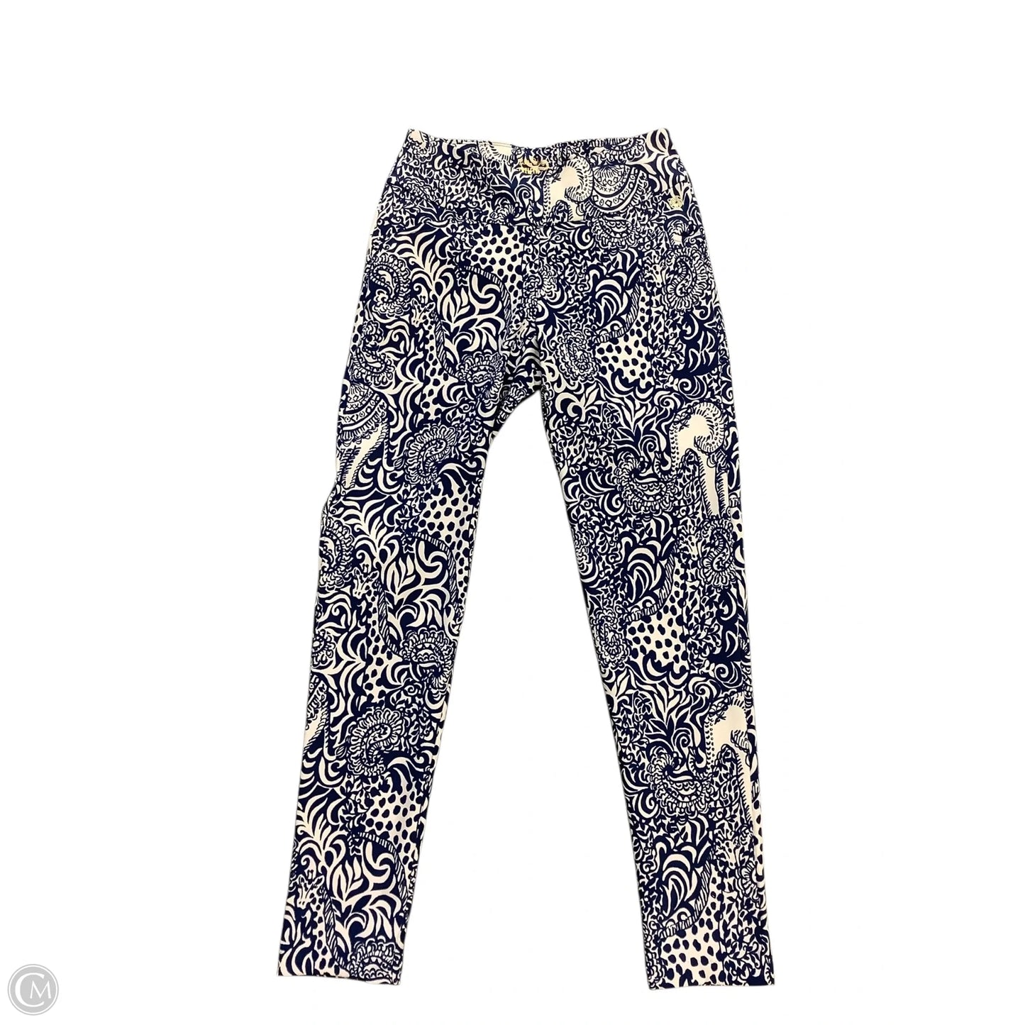 Pants Designer By Lilly Pulitzer In Blue & White, Size: 0