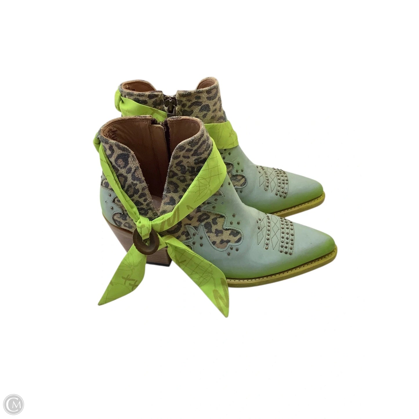 Boots Ankle Heels By Cma In Multi-colored, Size: 8