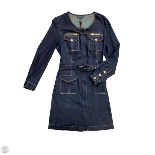 Dress Casual Midi By Inc In Blue Denim, Size: 12
