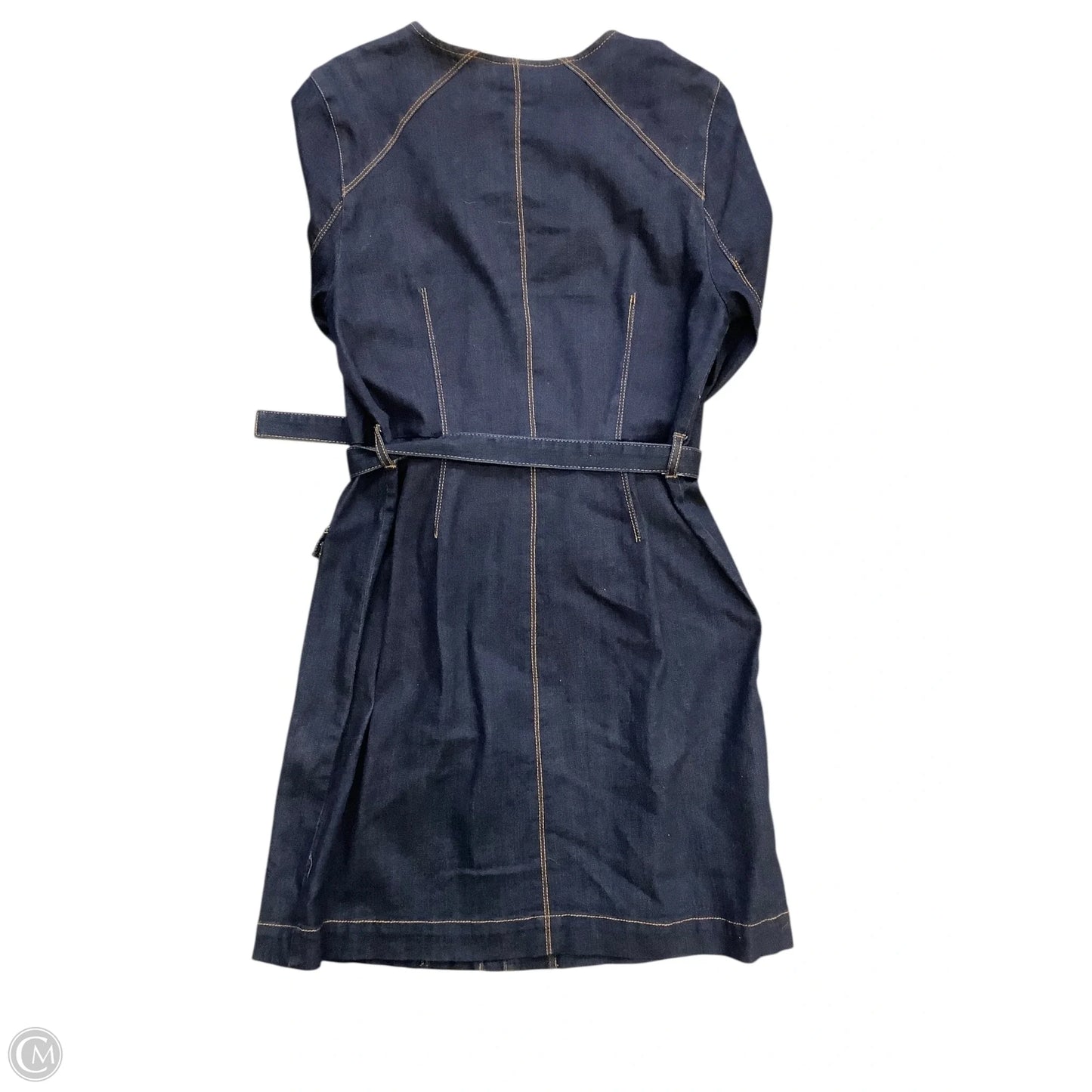 Dress Casual Midi By Inc In Blue Denim, Size: 12