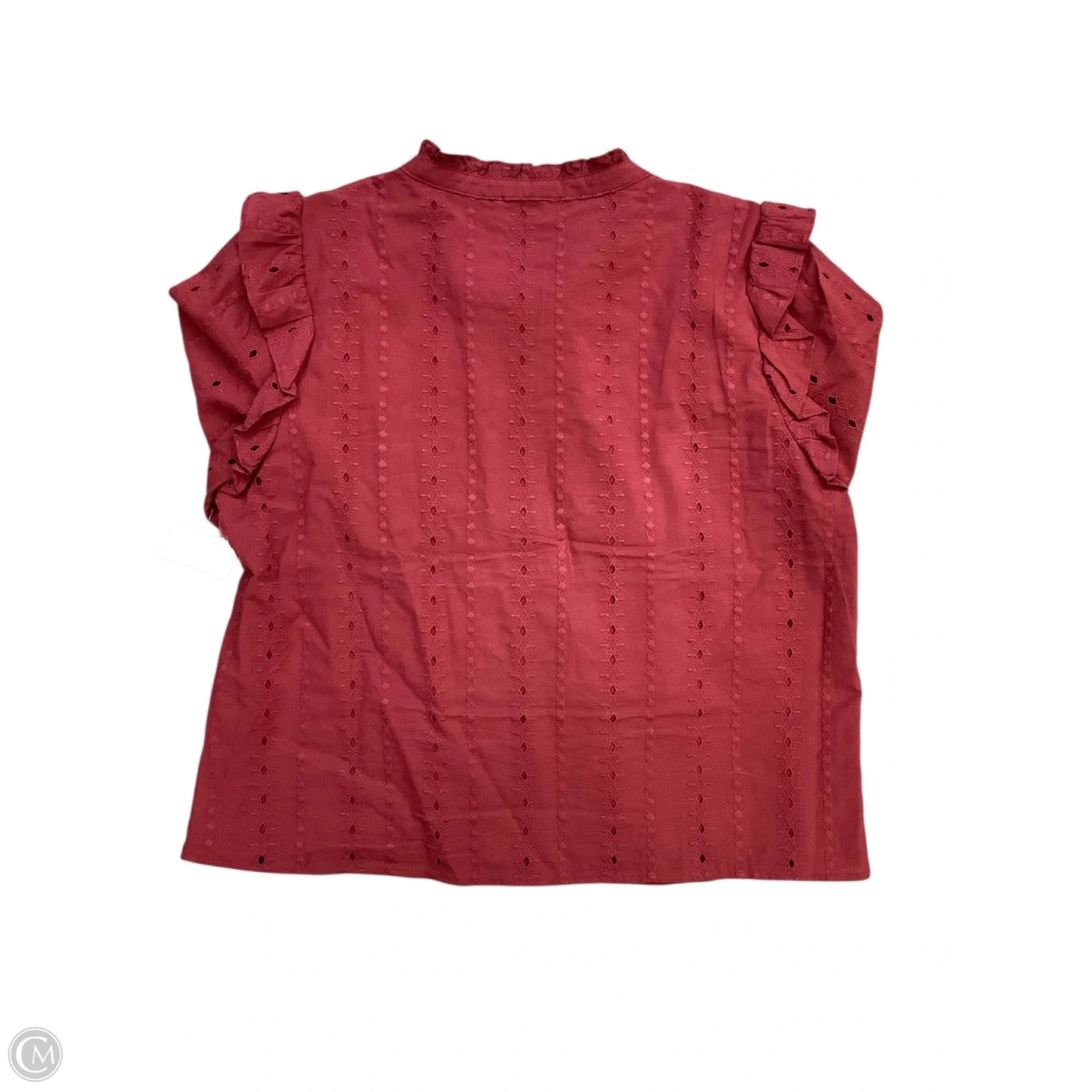 Top Long Sleeve By Evereve In Red, Size: L