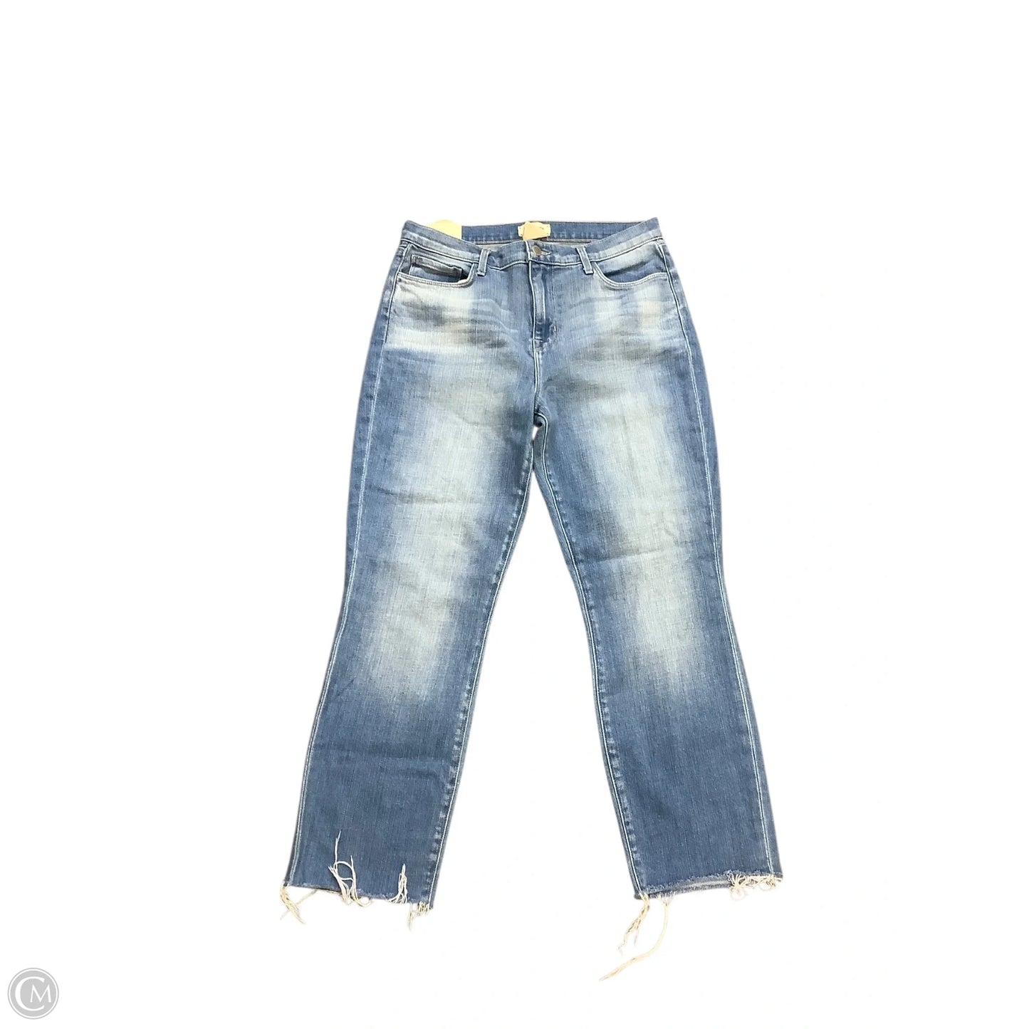 Jeans Straight By L Agence In Blue Denim, Size: 10