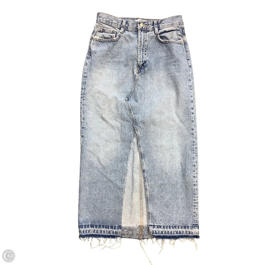 Skirt Maxi By Zara In Blue Denim, Size: S