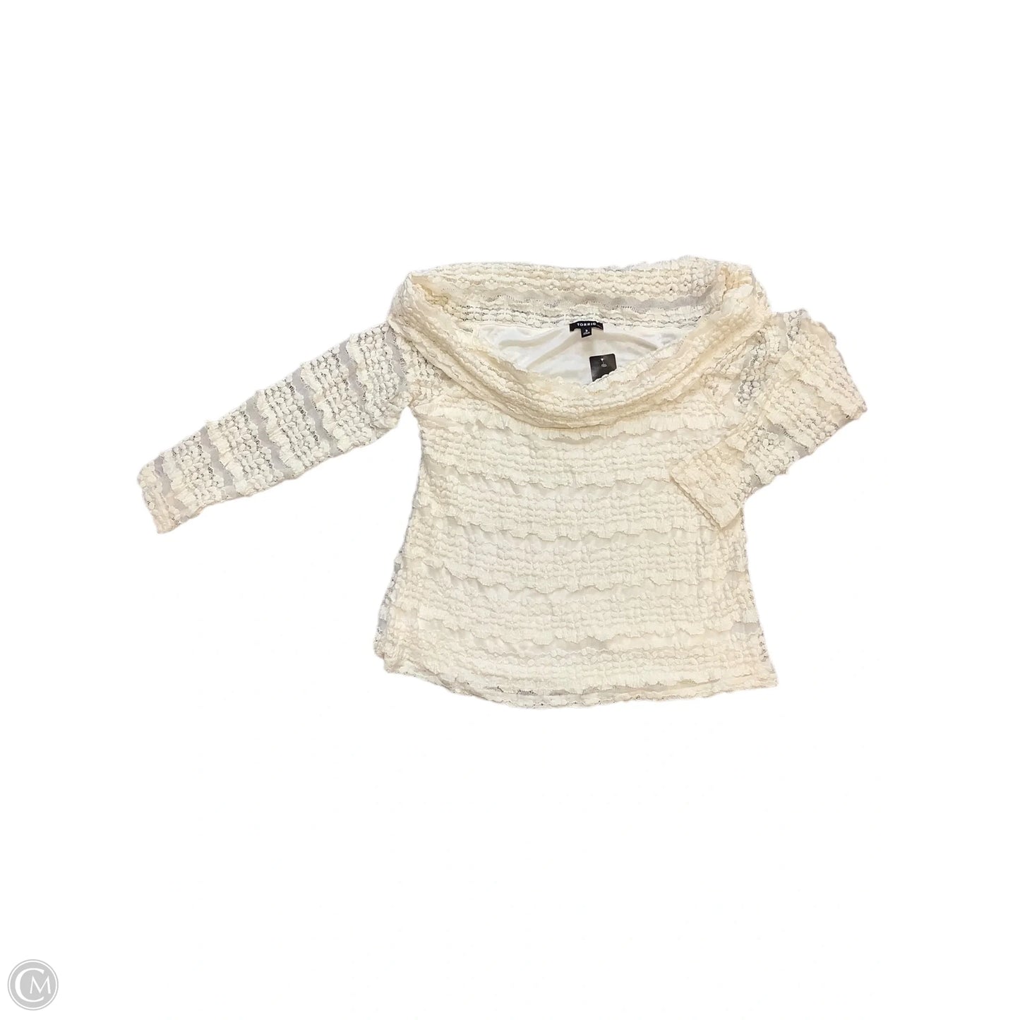 Blouse 3/4 Sleeve By Torrid In Cream, Size: 3x