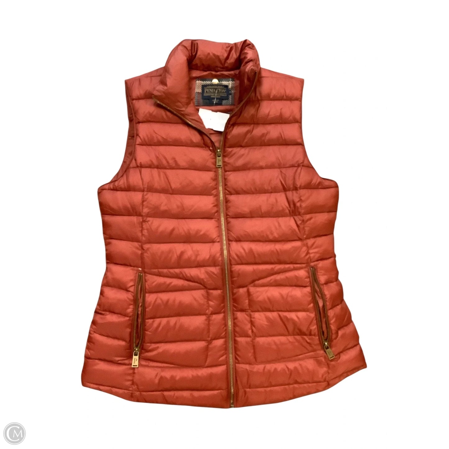 Vest Puffer & Quilted By Pendleton In Orange, Size: S