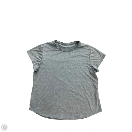 Athletic Top Short Sleeve By Quince In Blue, Size: L