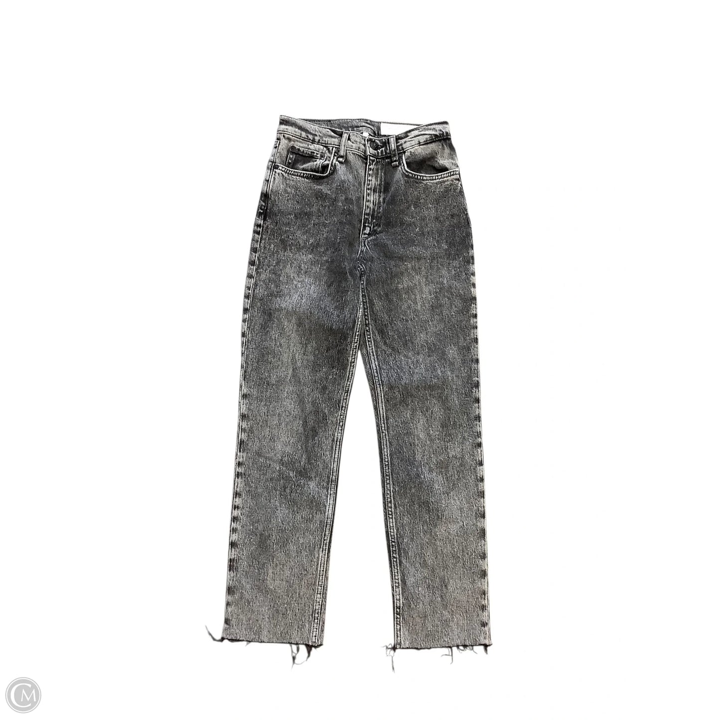 Jeans Straight By Rag And Bone In Blue Denim, Size: 0