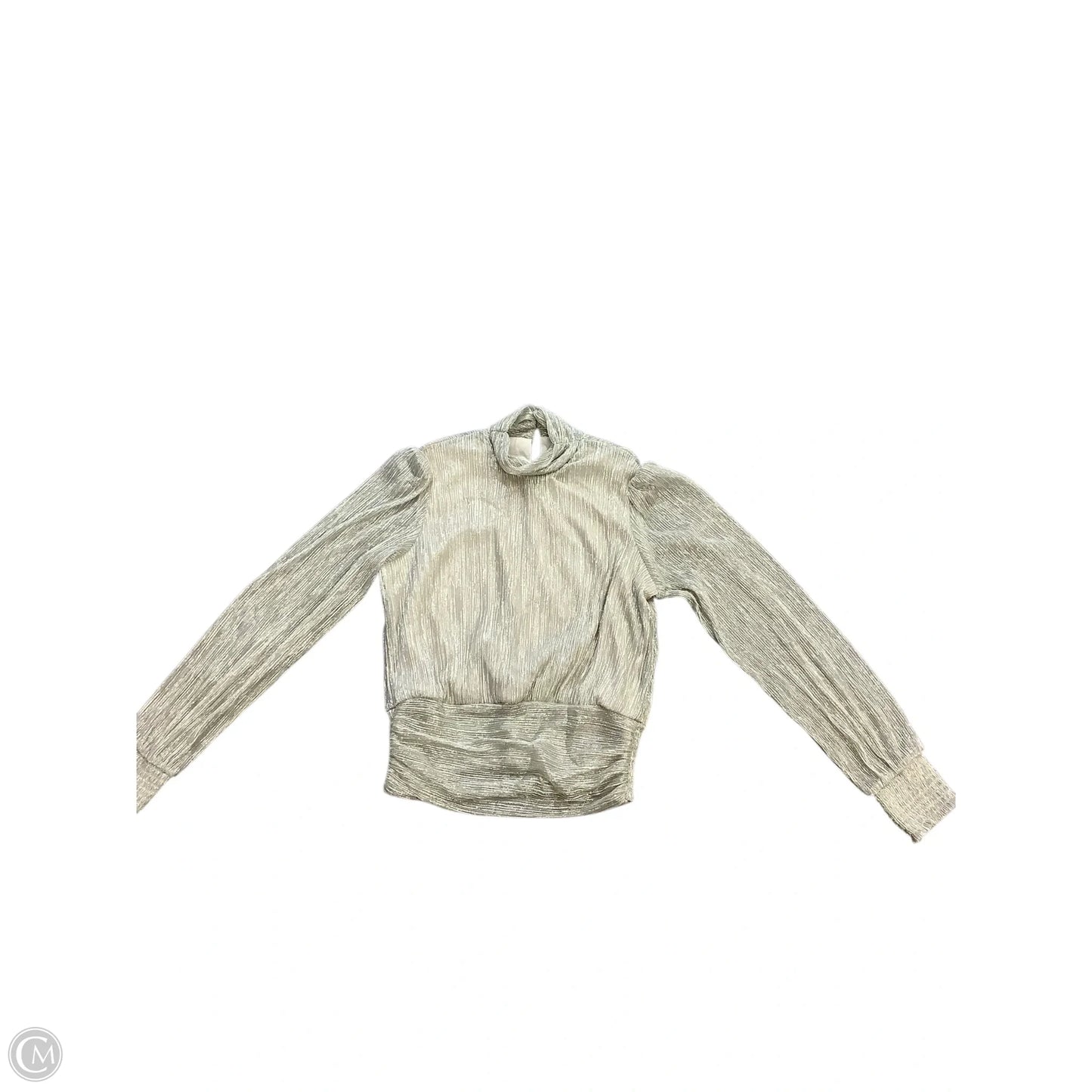 Blouse Long Sleeve By Bailey 44 In Gold & Silver, Size: S