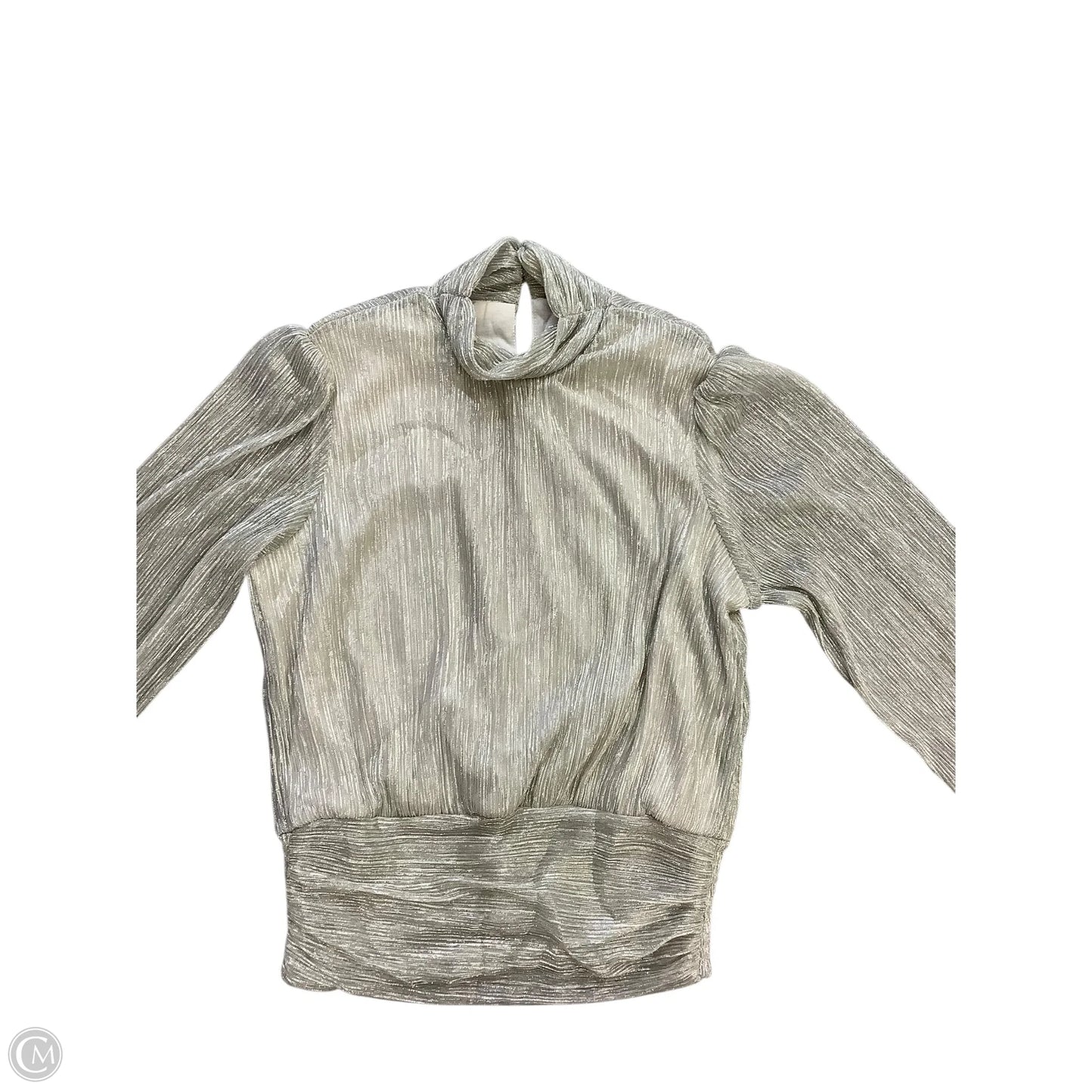 Blouse Long Sleeve By Bailey 44 In Gold & Silver, Size: S
