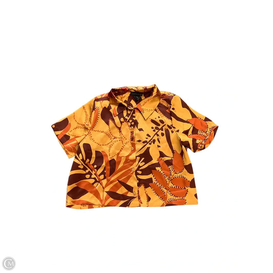 Blouse Short Sleeve By House Of Harlow In Orange, Size: S