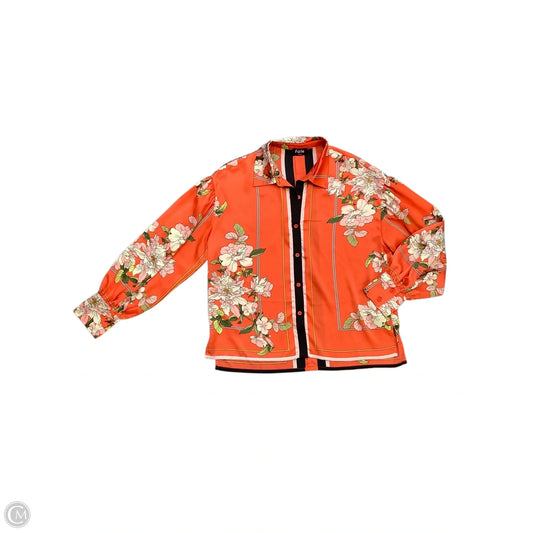 Blouse Long Sleeve By Fate In Orange, Size: S
