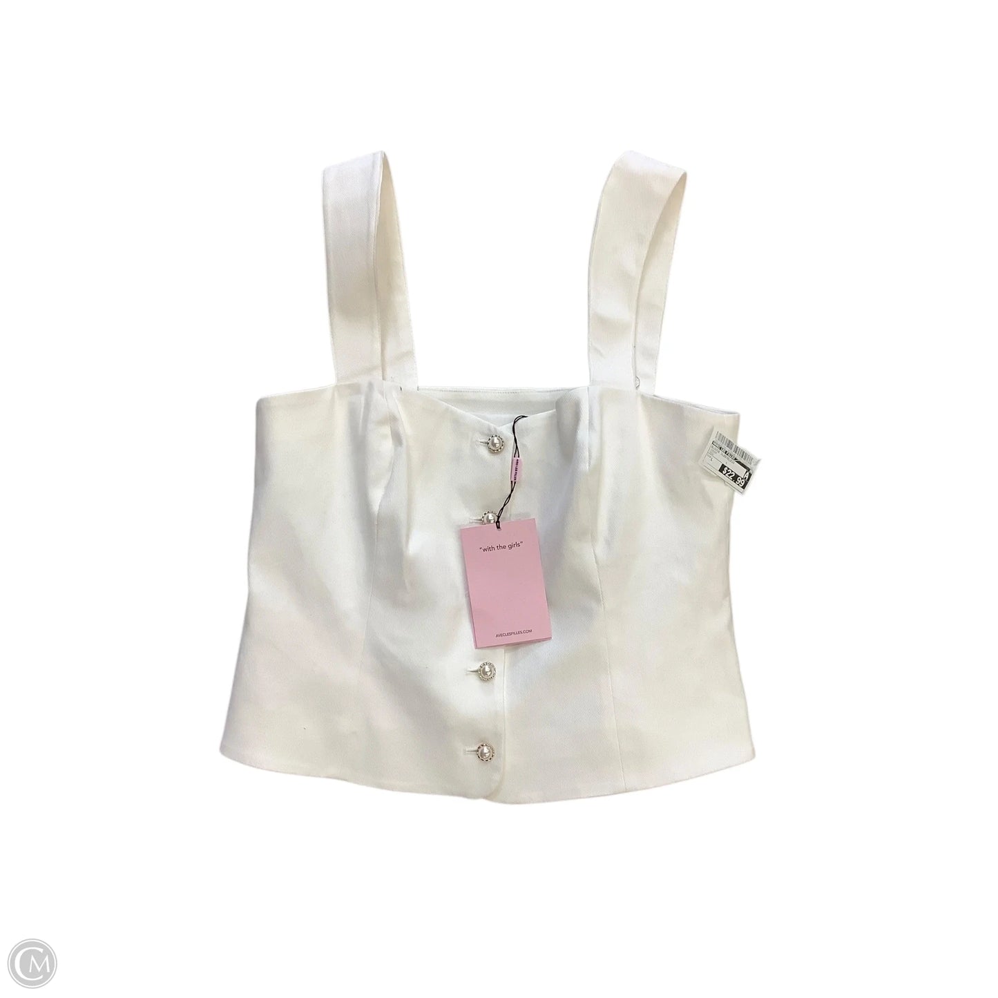 Blouse Sleeveless By Avec Les Filles In Cream, Size: L
