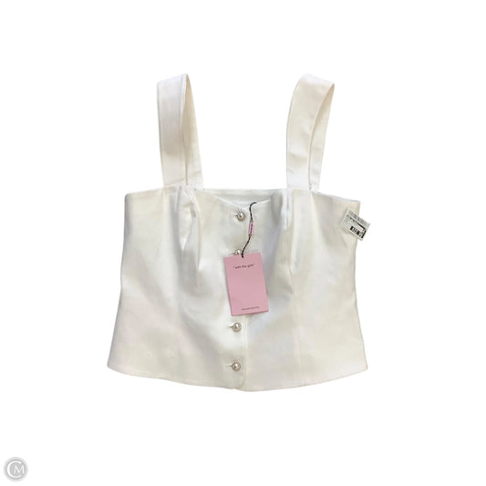 Blouse Sleeveless By Avec Les Filles In Cream, Size: L