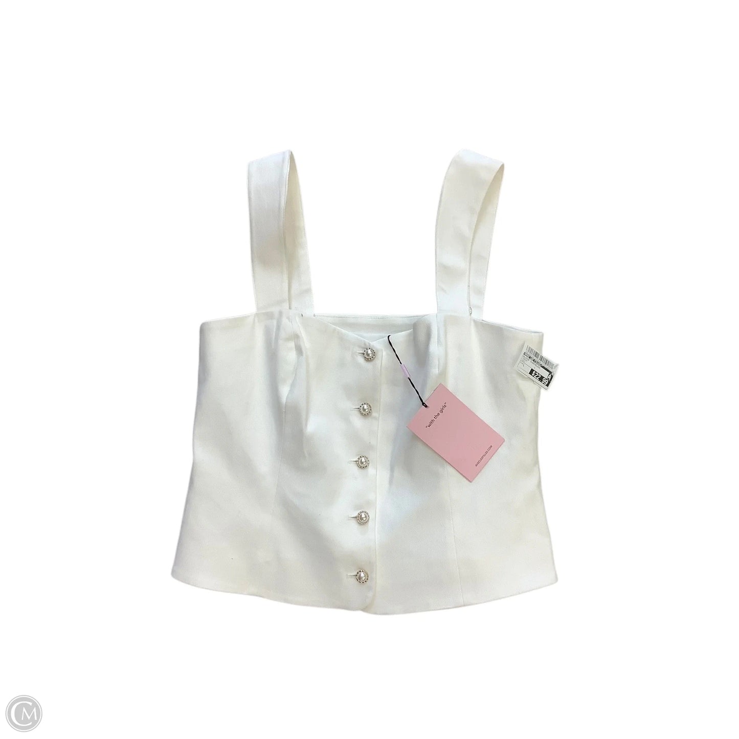 Blouse Sleeveless By Avec Les Filles In Cream, Size: L