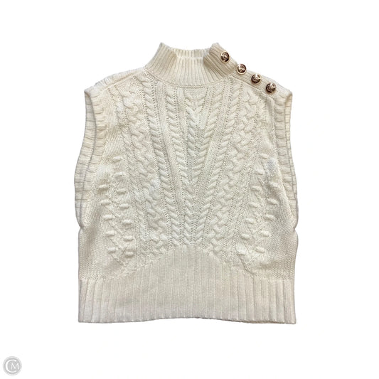 Vest Sweater By Talbots In Cream, Size: S