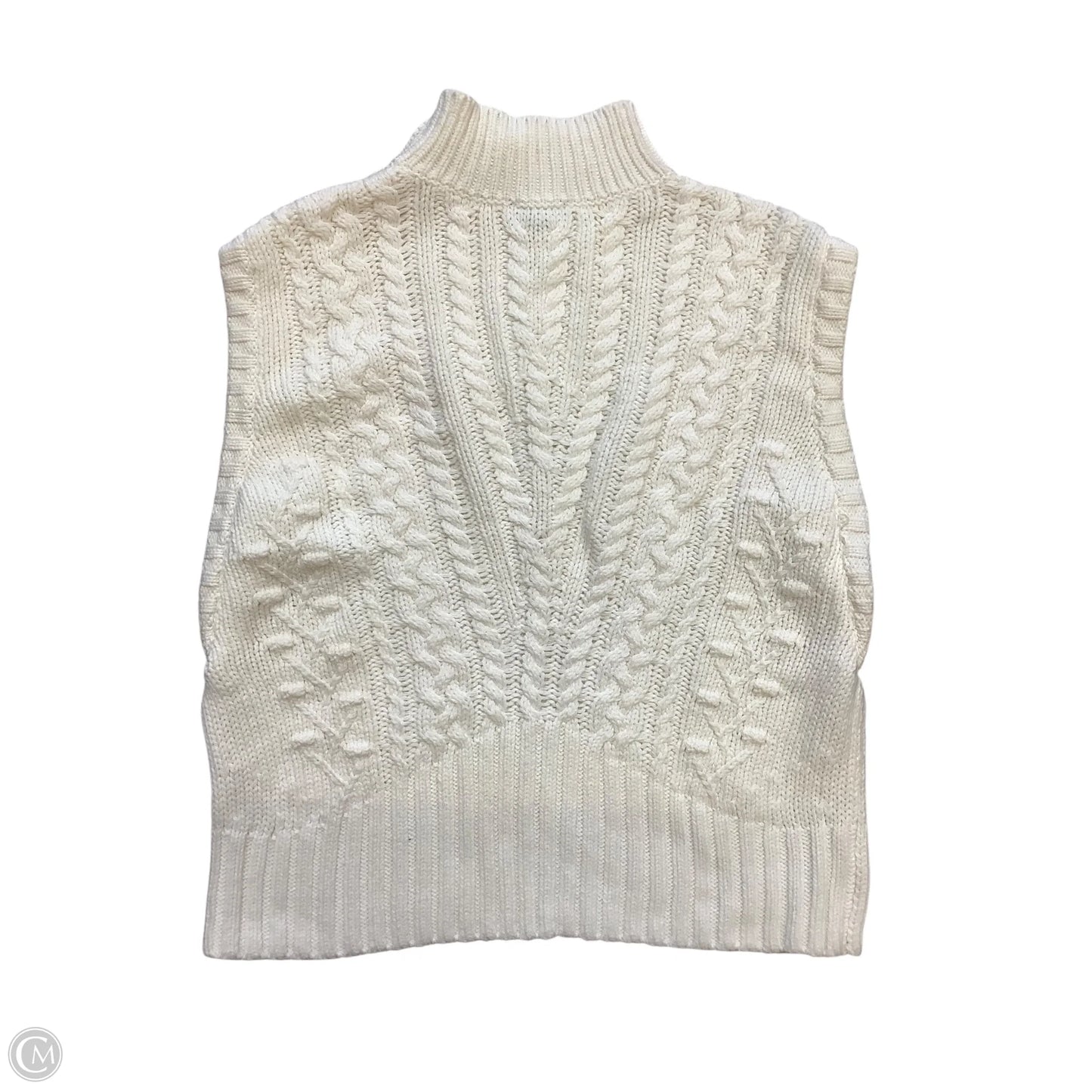 Vest Sweater By Talbots In Cream, Size: S