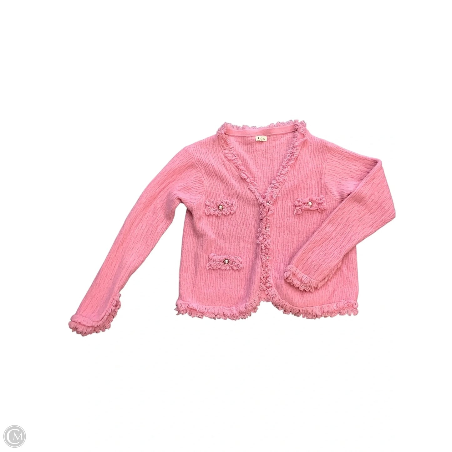Sweater Cardigan By Pol In Pink, Size: M