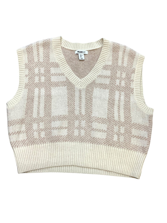 Vest Sweater By William Rast In Cream & Tan, Size: L