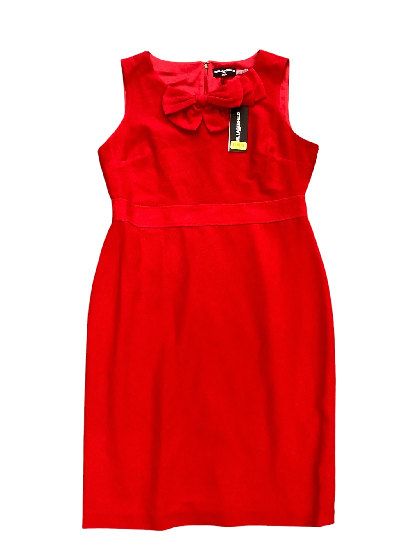 Dress Party Midi By Karl Lagerfeld In Red, Size: 14